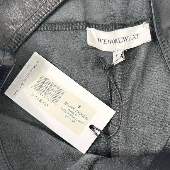 WeWoreWhat Vegan Leather Stirrup Leggings - Picture 6 of 8